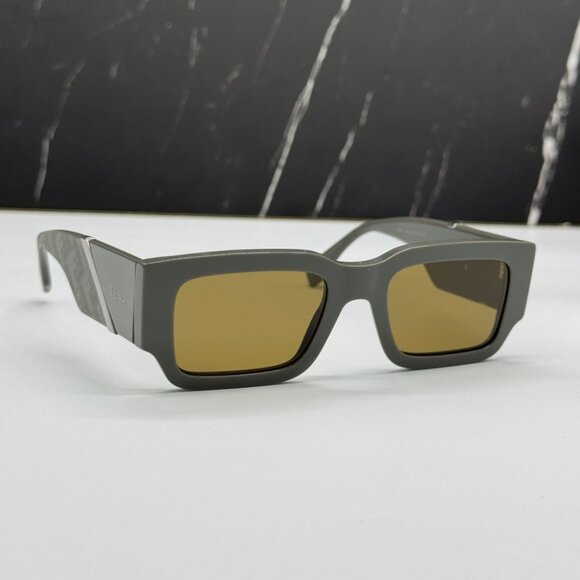 NEW FE40131I 20E FENDI SQUARE BROWN MEN FENDI SUNGLASSES - Picture 5 of 12